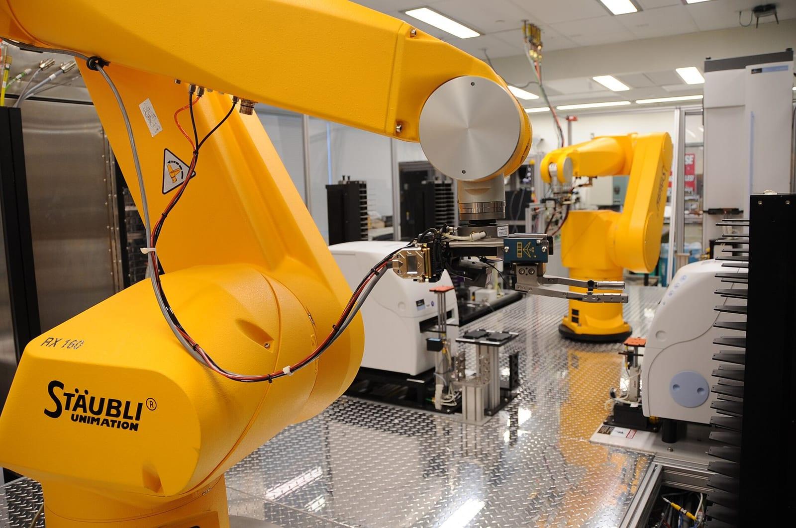 Robot in een technische omgeving